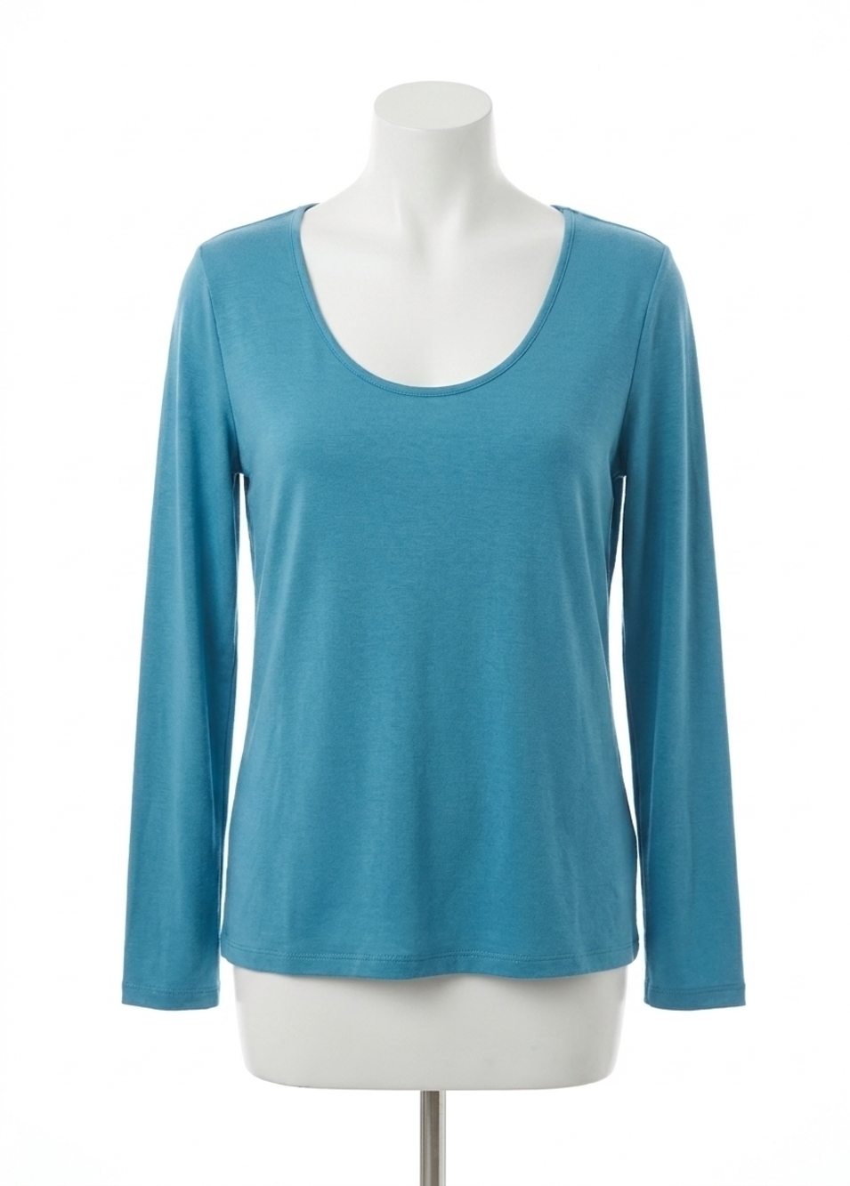 NEW ANGEL scoop-neck top in turquoise